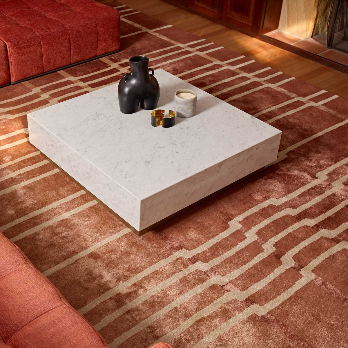 Gradient Two Way Gradient Two Way Overlay | Rouge - Tappeti Fine Handcrafted Rugs + Carpets