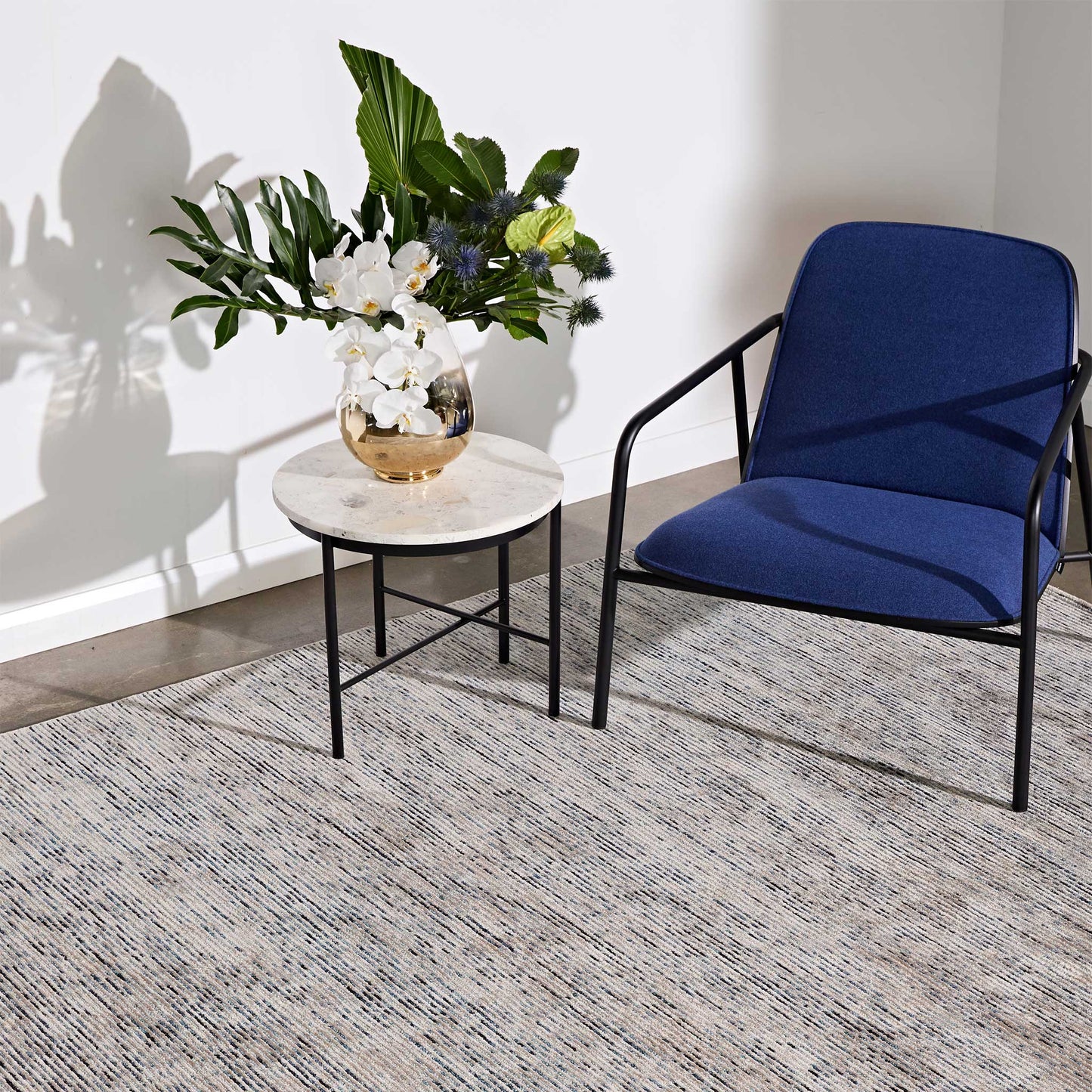 ORA Raised Ombre | Blue - Tappeti Fine Handcrafted Rugs + Carpets